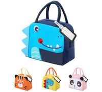 XIMEY - Bolsa isotérmica para niños (bolsa de almuerzo para comedor, cocodrilo 3D)