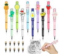 XIMEY Lápiz Infinito, 10 Piezas Lápiz Eterno para Niño, Lápiz Sin Tinta con Gomas, Lápiz Eterno Kawaii con 10 Lápiz Eterno Recambio, Lápiz Infinito Reutilizable para Escribir y Dibujar