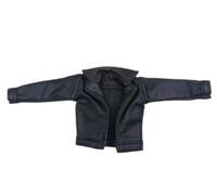 ximitoy Modelo de chaqueta de piel sintética negra soldado macho escala 1/12 para figura de 6 pulgadas, XM34465