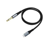 XIMIZU Cable de guitarra USB, USB C a 6,35 mm, cable de audio de guitarra de 1/4 pulgadas para grabación de audio tipo C a 6,35 mm TS de 1/4 pulgadas para bajo, piano electrónico, compatible con