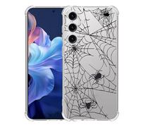 XIMIZU Funda de teléfono de Halloween para Samsung Galaxy S24 Spider Web, suave, delgada, TPU, antiarañazos, a prueba de golpes, transparente, para Samsung Galaxy S24