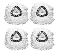 Ximoon Paquete de 4 recambios de cabezal de fregona giratorio de microfibra para almohadillas de fregona fáciles de escurrir