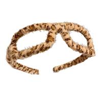 XINAJUND Diadema de diadema con estampado de leopardo para fiestas, cumpleaños, diademas para escenario, accesorios para fotos de felpa