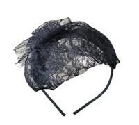 XINAJUND Diadema de encaje francés con lazo estético, tocado para mujer, accesorios de fiesta