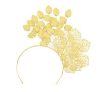 XINAJUND Diadema de flores y hojas brillantes para novia, tocado malayo, boda, festival, aro para el pelo, accesorios de fiesta