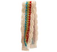 XINAJUND Diadema de punto para adultos, ajustable, elegante, floral, bordada, decoración para el cabello para uso diario y viajes