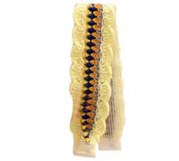 XINAJUND Diadema de punto para adultos, ajustable, elegante, floral, bordada, decoración para el cabello para uso diario y viajes