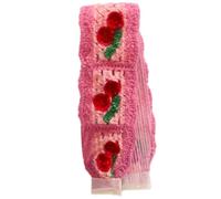 XINAJUND Diadema de punto para adultos, ajustable, elegante, floral, bordada, decoración para el cabello para uso diario y viajes