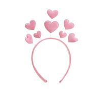 XINAJUND Diadema temática de festival para mujer, diadema con corazón brillante, accesorios para fiesta de cumpleaños, lavado de cara, aro para el cabello