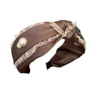 XINAJUND Elegante aro de encaje para el pelo, llamativo tocado de encaje para maquillaje casual