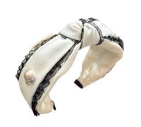 XINAJUND Elegante aro de encaje para el pelo, llamativo tocado de encaje para maquillaje casual