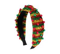 XINAJUND Elegante diadema anudada con lentejuelas, accesorio para fiesta de Navidad