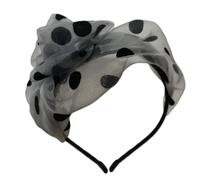 XINAJUND Popular diadema de encaje con lazo, dulce diadema de ballet punteada para cócteles y fiestas