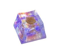 XINAJUND Tecla de resina de altura OEM con diseño de flor translúcida epoxi para teclados mecánicos, 1 unidad