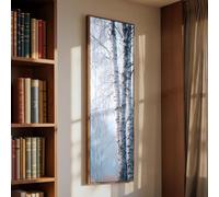 XINBAO Cuadro de abedul - Juego de lienzos para pared - Decoración vertical alta - Láminas abstractas de bosque - Obra de arte de gran formato (65 x 195 cm/sin marco)