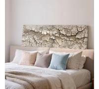XINBAO Lienzo con pintura agrietada, arte mural alargado y estrecho, impresión panorámica amplia, decoración texturizada de gran tamaño, arte Wabi Sabi en tonos neutros (35 x 105 cm/marco interior)