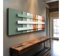 XINBAO Lienzo decorativo geométrico horizontal largo, impresión en lienzo con marco alto y delgado, arte horizontal estrecho, para el hogar, oficinas y pasillos (40x120cm/marco interior).