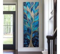 XINBAO Lienzo vertical alargado para oficina, arte de pared alto y estrecho para comedor, sala de estar o dormitorio, obra de arte alargada y estrecha (60 x 180 cm/marco interior).