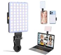 XINBAOHONG Luz de videoconferencia recargable con clip para selfie, teléfono, cámara Android, iPad, portátil, LED para maquillaje, TikTok, Vlog