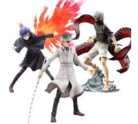 Xinchangda 3 figuras de Tokyo Ghoul Sasaki Haise/Kaneki Ken/Kirishima Tōka, figura de acción de PVC, colección de estatuas de anime, adornos de decoración de escritorio, regalo para fanáticos del