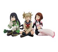 Xinchangda 3 figuras MHA Asui Tsuyu Anime Uraraka Ochako/Toga Himiko, estatua de personaje de 10 cm, modelo de PVC, figura de acción MHA, decoración de escritorio, adorno coleccionable de manga