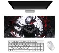 Xinchangda Alfombrilla de ratón Tokyo Ghoul Kirishima Toka Kaneki Ken Anime Mouse Pad 400 x 900 mm Alfombrilla grande para mouse para juegos, base de goma antideslizante para escritorio en casa,