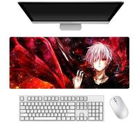 Xinchangda Alfombrilla de ratón Tokyo Ghoul Kirishima Toka Kaneki Ken Anime Mouse Pad 400 x 900 mm Alfombrilla grande para mouse para juegos, base de goma antideslizante para escritorio en casa,
