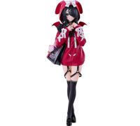 Xinchangda Ame-chan Figuras de animé de niña, bonita sudadera roja con capucha, estilo PVC, ilustración de modelo de anime Ame-chan, adornos para decoración de escritorio, 22 cm