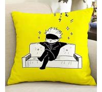 Xinchangda Anime Gojo Satoru Cojín Juguetes de Peluche Itadori Yuji Snack Almohada cuadrada con cojín Insertar Peluche Suave Cojín 35 x 35 cm