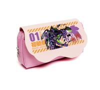 Xinchangda Asuka Langley Soryu - Estuche para lápices de anime Ayanami Rei, gran capacidad, bolsa de papelería para estudiantes, 20 cm x 6 cm x 10 cm, Unit-01 Rosa, 20*6*10CM
