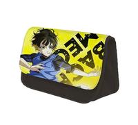 Xinchangda Blue Lock - Estuche para lápices Isagi Yoichi Seishiro Nagi con estampado de anime de gran capacidad, para niños y niñas, suministros escolares, Tipo 9, 22*13*7.5cm, Estuche para lápices
