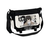 Xinchangda BSD Dazai Osamu - Bolsos cruzados de anime Nakahara Chuuya, bolsa de mensajero Nakajima Atsushi, bolsa cruzada ligera e impermeable con solapa y correa ajustable, tipo 1, 30 x 26 x 11CM