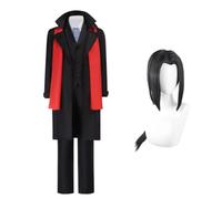 Xinchangda BSD - Disfraz de cosplay de Mori Ogai Dazai Osamu, traje de cosplay negro de doctor detective, conjunto completo con bufanda roja, traje de cosplay de anime, disfraz de Halloween, carnaval