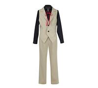 Xinchangda BSD Kunikida Doppo - Disfraz de cosplay de Dazai Osamu, traje de uniforme marrón, chaleco, pantalón, camisa, conjunto completo de cosplay de anime, Halloween, Navidad, carnaval, fiesta