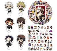 Xinchangda Bungo Stray Dogs - Soporte acrílico de anime y calcomanías de anime Nakajima Atsushi/Nakahara Chuuya/Dazai Osamu, personaje de anime, acrílico para escritorio, soporte de escritorio, regalo