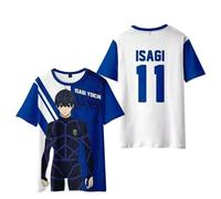 Xinchangda Camiseta Anime Blue Lock, Isagi Yoichi/Seishiro Nagi/Bachira Meguru Camiseta de manga corta de anime, ropa casual de moda, regalos de manga, L