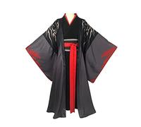 Xinchangda Disfraz de anime de Gran Maestro de Cultivo Demoníaco Wei Wuxian Lan Wangji Ancient Costume Hanfu Mo Dao Zu Shi Cosplay Hanfu para hombres adolescentes, Wei Wu Xian (negro), XL