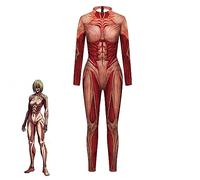 Xinchangda Disfraz de Arnie Leonard gigante para mujer, disfraz de anime con estampado muscular, conjunto completo de traje de batalla para Halloween y carnaval