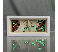 Xinchangda Dr.STONE - Lámpara de mesa con diseño de anime Ishigami Senkuu, luz nocturna en 3D, caja de luz de 16 colores cambiantes, colección de decoración de dormitorio