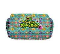 Xinchangda Estuche de lápices My Singing Monsters con estampado de dibujos animados, caja de lápices de gran capacidad, bolsa de papelería para estudiantes y adolescentes, tipo 10, 21x7.5x10CM