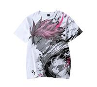 Xinchangda Fairy Tail - Camiseta de manga corta con diseño de anime Lucy Heartfilia/Erza Scarlet Anime de Natsu Dragneel, regalos de manga, Natsu Dragneel 2, XXS