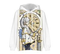 Xinchangda Frieren: Beyond Journey's End Anime Sudadera con capucha Frieren Stark Himmel Sudadera con capucha Fern Casual Manga Larga Sudaderas con capucha Impresión 3D Pullover, Tipo: 1, S