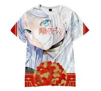 Xinchangda Frieren: Beyond Journey's End Camiseta para adultos Verano 3D Impreso Anime Frieren Fern Camiseta de manga corta Moda Casual Tops Manga Regalos, Frieren, M