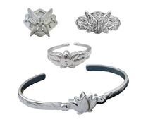 Xinchangda Frieren: Beyond Journey's End - Pulsera/anillo/horquilla de plata periférica, Himmel/Helecho/Frieren, accesorios de cosplay, pulsera, personalidad, regalos de cumpleaños, talla única, Plata