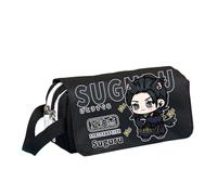 Xinchangda Gojo Satoru - Estuche para lápices de anime Geto Suguru/Itadori Yuji, estuche de gran capacidad para estudiantes, bolsa de papelería para estudiantes y adolescentes, negro 7, 20x8x10CM