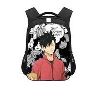 Xinchangda Haikyu!! Mochila escolar de dibujos animados de anime Hinata Shoyo/Tobio Kageyama/Kozume Kenma, mochila escolar para estudiantes de anime Haikyuu, Kuroo Tetsurou, 30.5*16*44cm