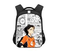 Xinchangda Haikyu!! Mochila escolar de dibujos animados de anime Hinata Shoyo/Tobio Kageyama/Kozume Kenma, mochila escolar para estudiantes de anime Haikyuu, Yu Nishinoya, 30.5*16*44cm