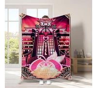 Xinchangda Hazbin Hotel - Manta de anime súper suave de microforro polar de anime Alastor Angel Dust Charlie Morningstar cobija de franela