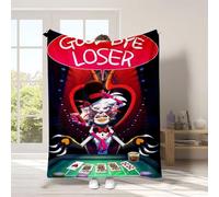 Xinchangda Hazbin Hotel - Manta de anime súper suave de microforro polar de anime Alastor Angel Dust Charlie Morningstar cobija de franela