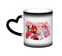 Xinchangda Hazbin Hotel - Taza de cerámica que cambia de color, diseño de anime Alastor/Angel Dust/Charlie Morningstar Magic Mark Taza de café taza de té, regalos creativos